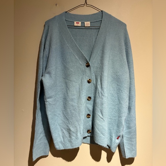 Levi’s Dad Cardigan Sweater Blue Size XS Soft Cozy Stretch - Picture 3 of 11